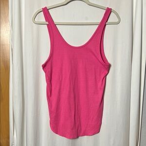PINK Victoria's Secret Pink Ribbed Tank Top Size Large